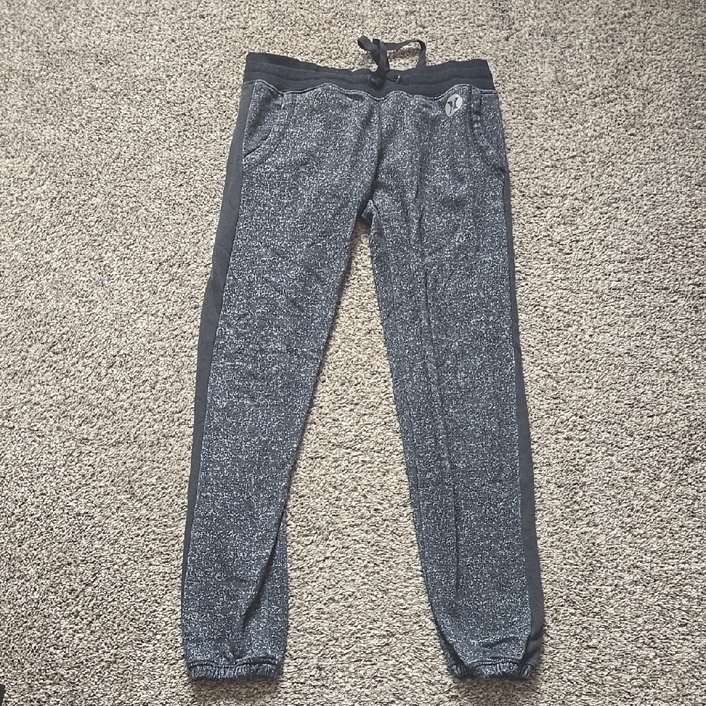 Hurley Gray Track Pants with Elastic Waistband and Tapered Legs